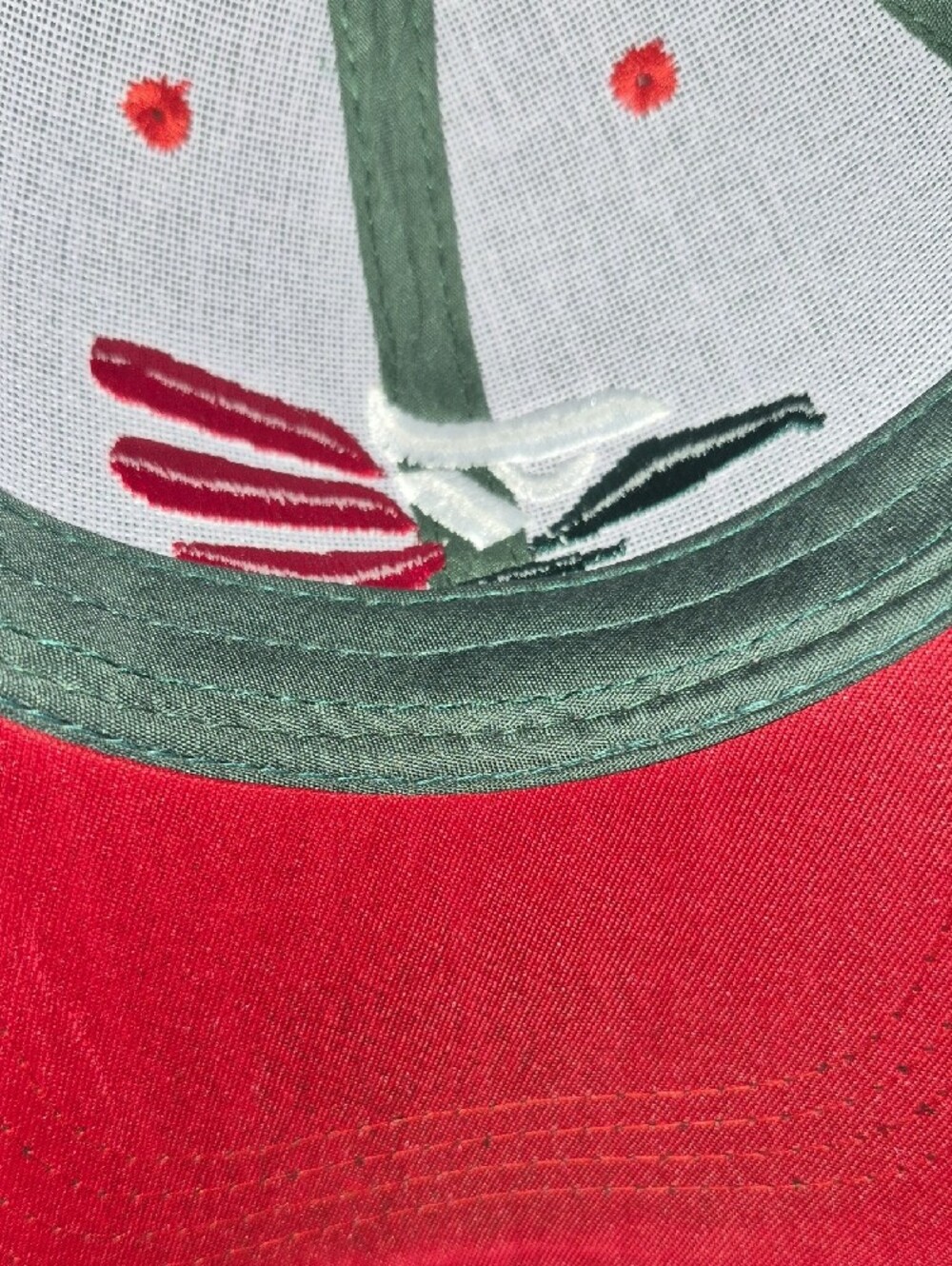 Green and Red Baseball Cap with Embroidered Wing Logo (MÉXICO) - Picture 7 of 11